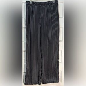 Yozy Gray Wide leg Lightweight Pinstripe Pants 4 Small